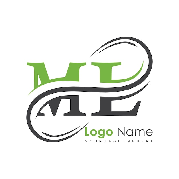 logotipo inicial del monograma con diseño de estilo de letra