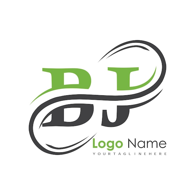 logotipo inicial del monograma con diseño de estilo de letra