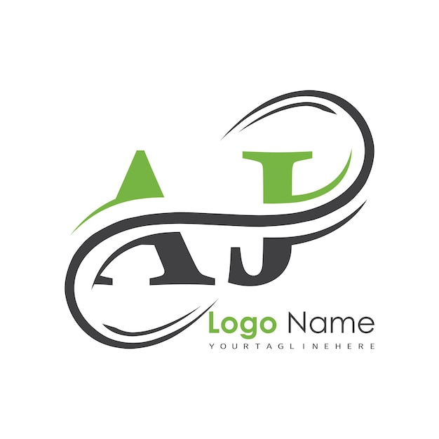 logotipo inicial del monograma con diseño de estilo de letra