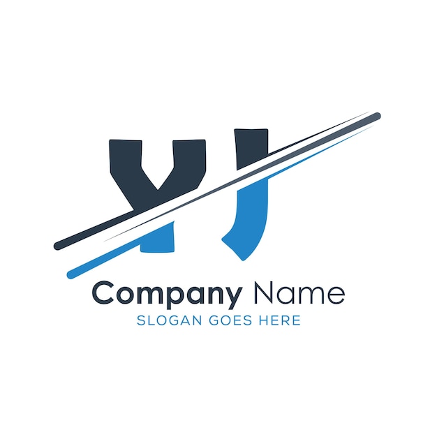 logotipo inicial del monograma con diseño de estilo de letra