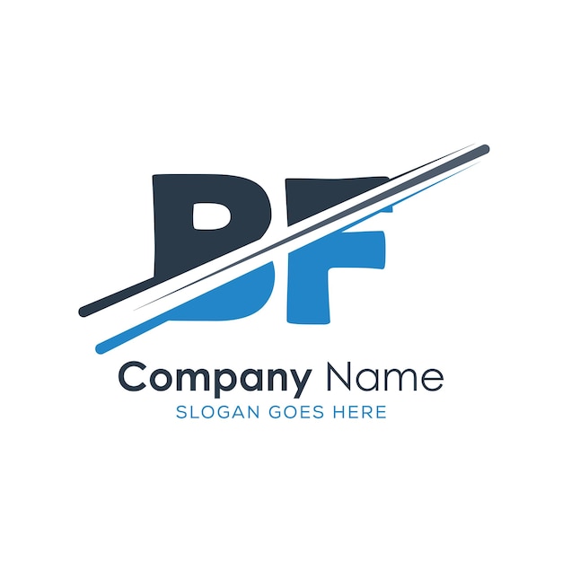 logotipo inicial del monograma con diseño de estilo de letra