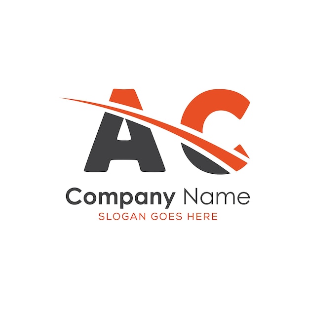 logotipo inicial del monograma con diseño de estilo de letra