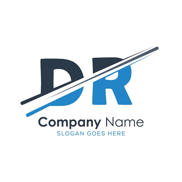 logotipo inicial del monograma con diseño de estilo de letra
