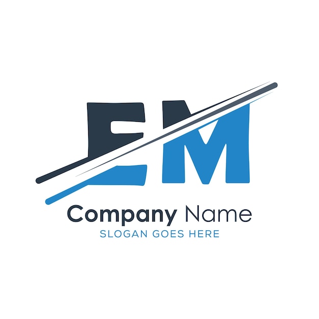 logotipo inicial del monograma con diseño de estilo de letra