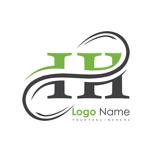 logotipo inicial del monograma con diseño de estilo de letra