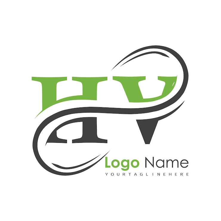 Vector logotipo inicial del monograma con diseño de estilo de letra