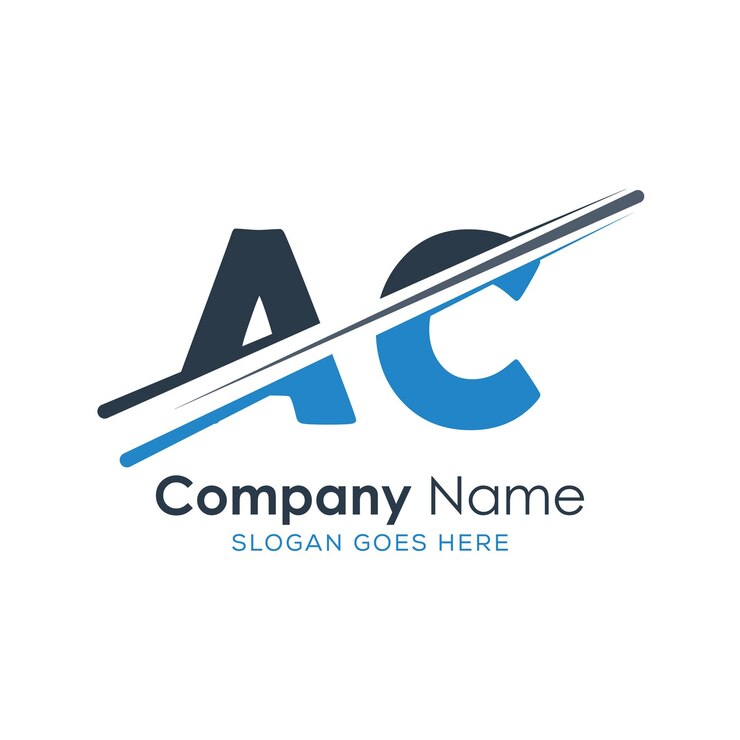 Vector logotipo inicial del monograma con diseño de estilo de letra