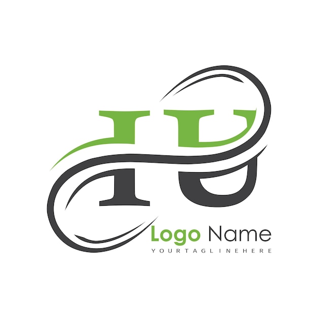 logotipo inicial del monograma con diseño de estilo de letra