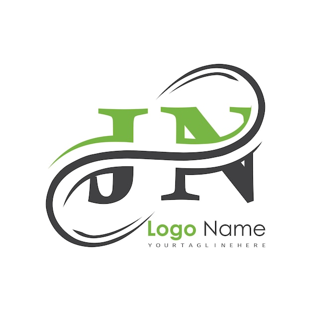 logotipo inicial del monograma con diseño de estilo de letra