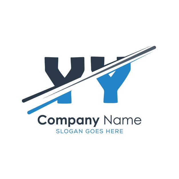 logotipo inicial del monograma con diseño de estilo de letra
