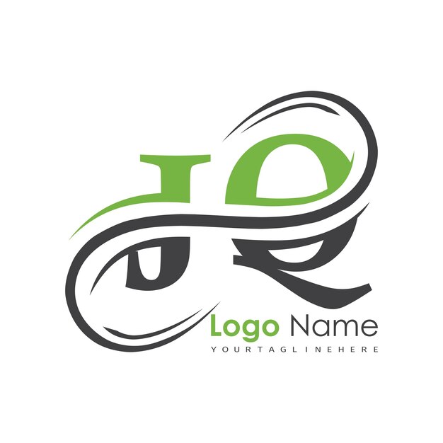 logotipo inicial del monograma con diseño de estilo de letra