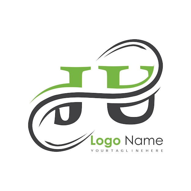logotipo inicial del monograma con diseño de estilo de letra