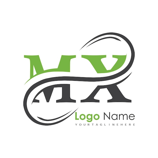 logotipo inicial del monograma con diseño de estilo de letra