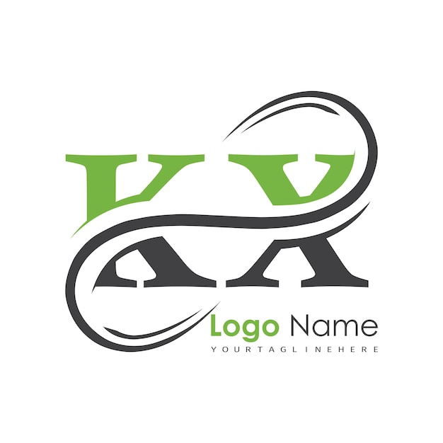 logotipo inicial del monograma con diseño de estilo de letra