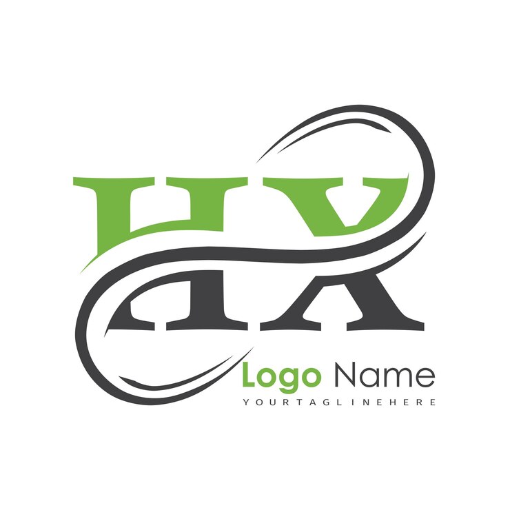 Vector logotipo inicial del monograma con diseño de estilo de letra