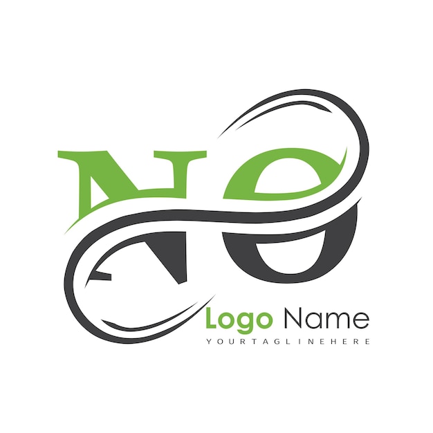 logotipo inicial del monograma con diseño de estilo de letra