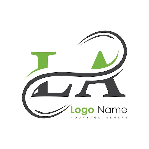 logotipo inicial del monograma con diseño de estilo de letra