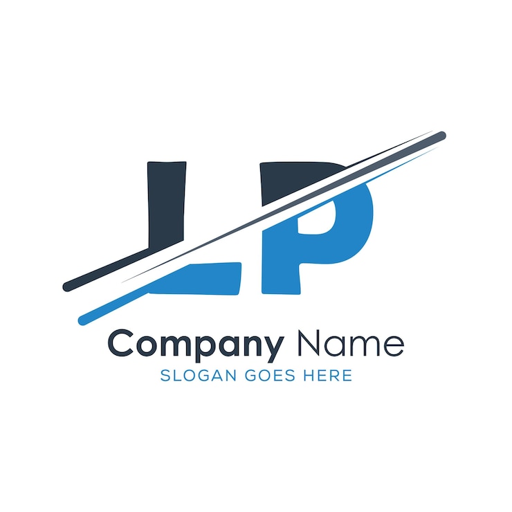 Vector logotipo inicial del monograma con diseño de estilo de letra