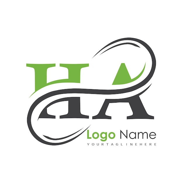 logotipo inicial del monograma con diseño de estilo de letra