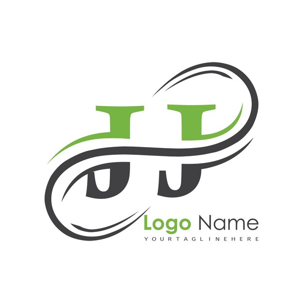 logotipo inicial del monograma con diseño de estilo de letra