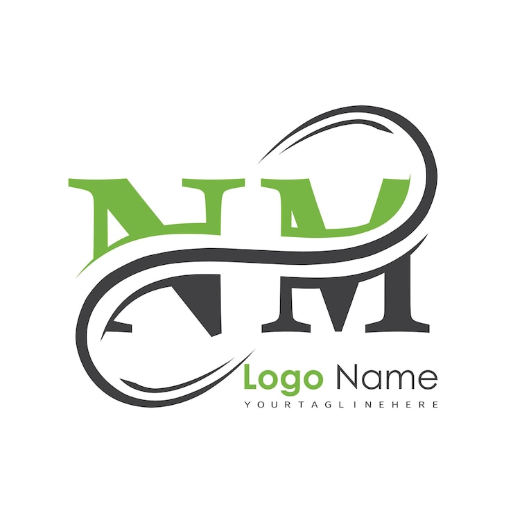 Vector logotipo inicial del monograma con diseño de estilo de letra