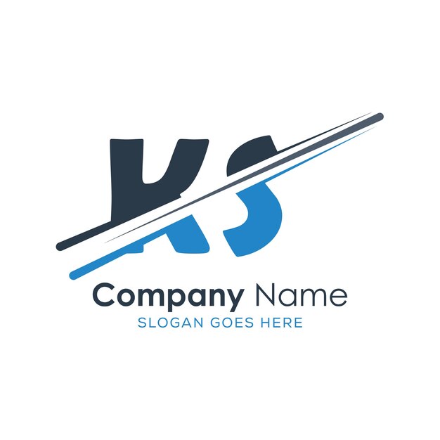 logotipo inicial del monograma con diseño de estilo de letra
