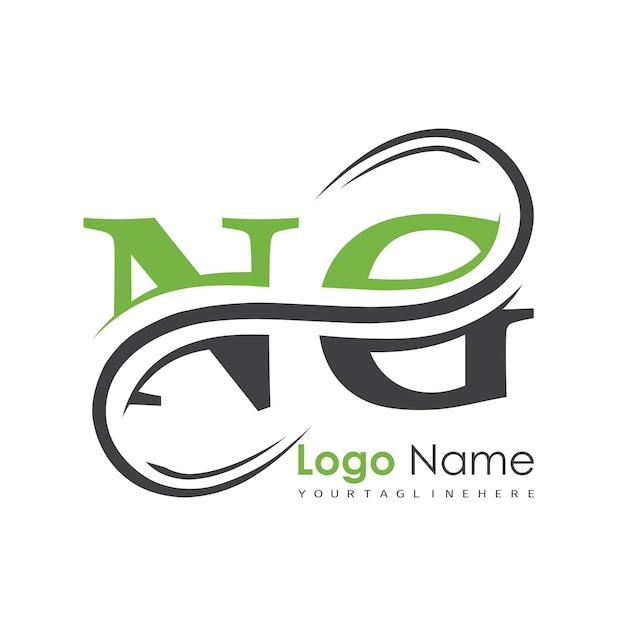logotipo inicial del monograma con diseño de estilo de letra