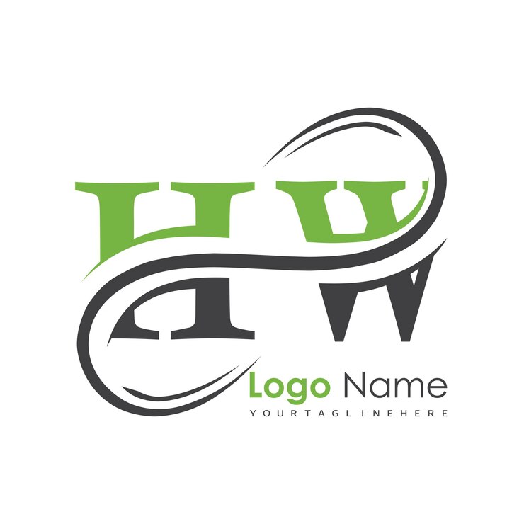 Vector logotipo inicial del monograma con diseño de estilo de letra