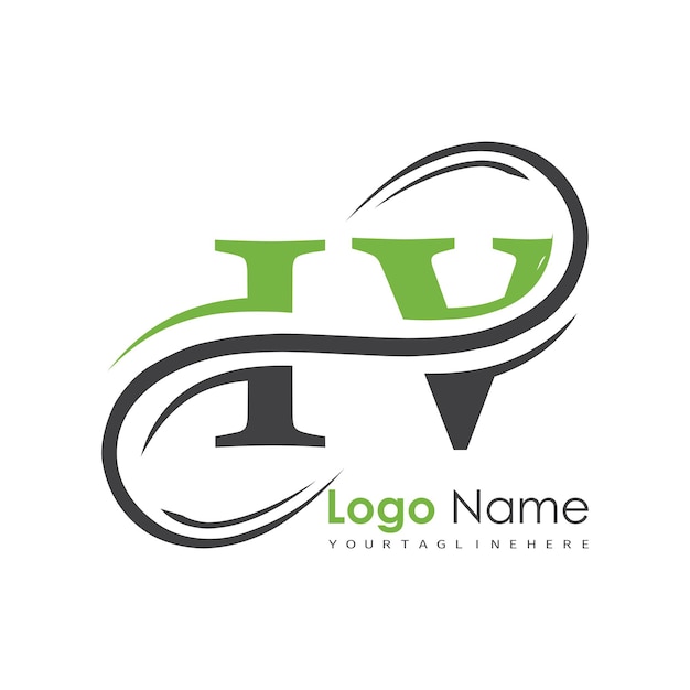 logotipo inicial del monograma con diseño de estilo de letra