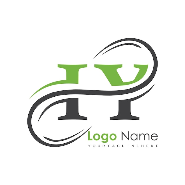 logotipo inicial del monograma con diseño de estilo de letra