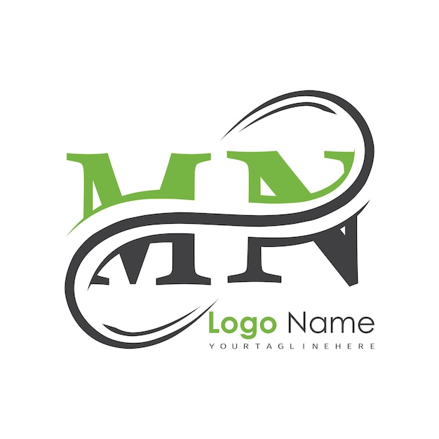 logotipo inicial del monograma con diseño de estilo de letra