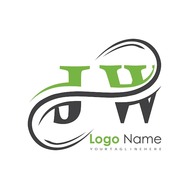 logotipo inicial del monograma con diseño de estilo de letra