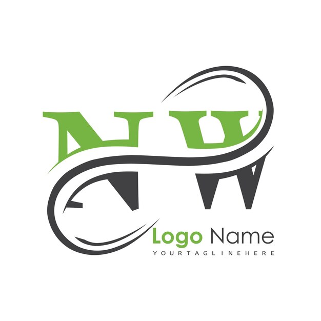 logotipo inicial del monograma con diseño de estilo de letra