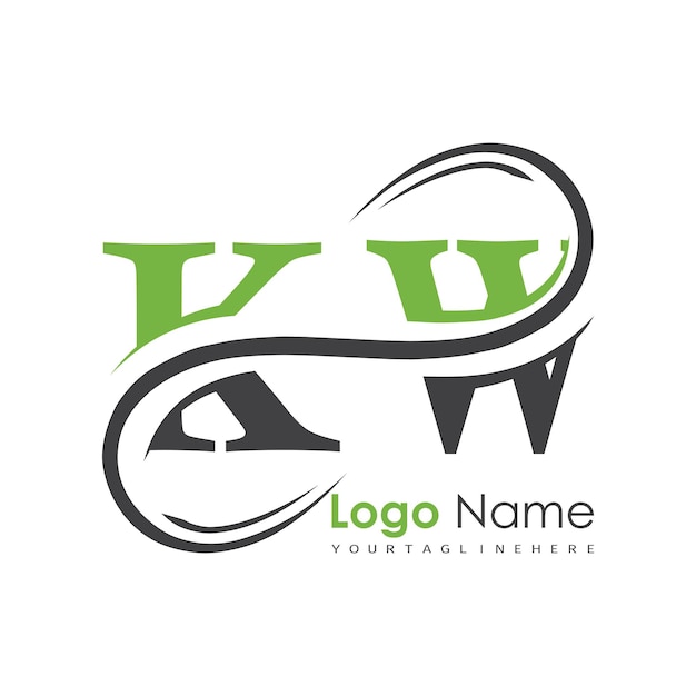 logotipo inicial del monograma con diseño de estilo de letra