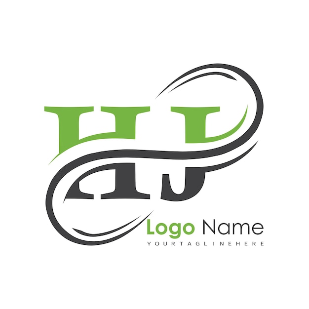 logotipo inicial del monograma con diseño de estilo de letra