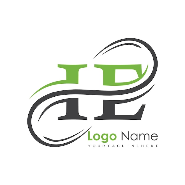 logotipo inicial del monograma con diseño de estilo de letra