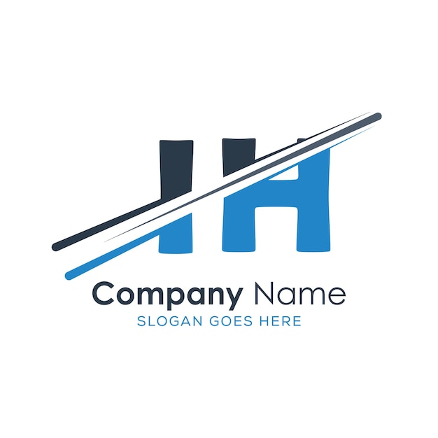 logotipo inicial del monograma con diseño de estilo de letra