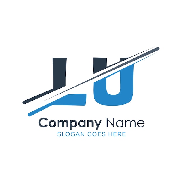 logotipo inicial del monograma con diseño de estilo de letra