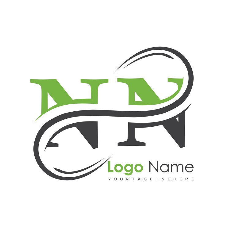 Vector logotipo inicial del monograma con diseño de estilo de letra