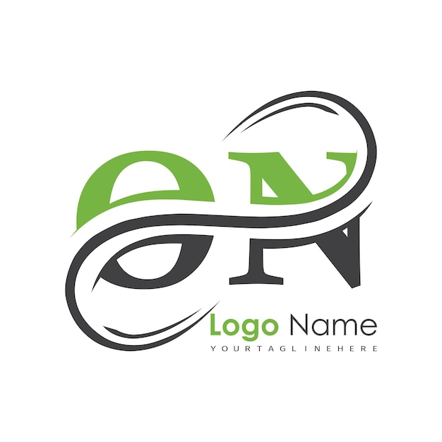 logotipo inicial del monograma con diseño de estilo de letra