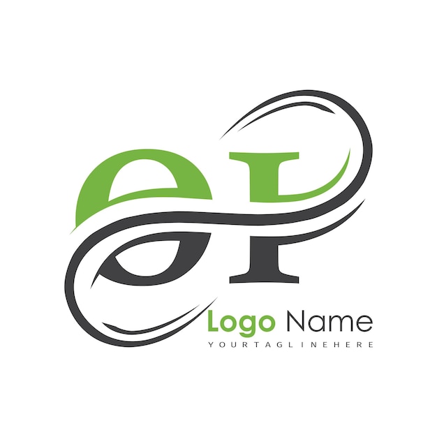 logotipo inicial del monograma con diseño de estilo de letra