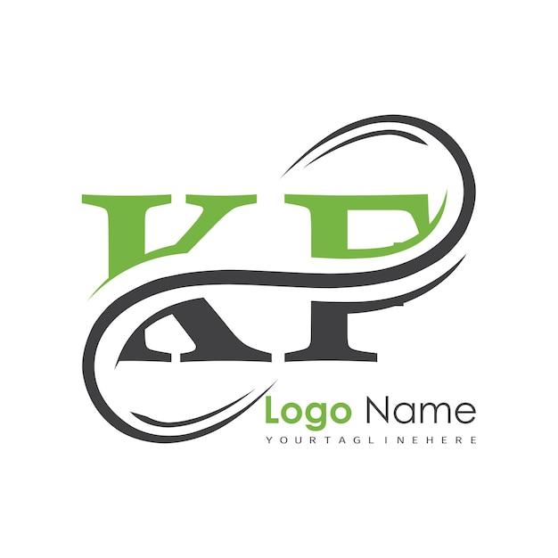 logotipo inicial del monograma con diseño de estilo de letra