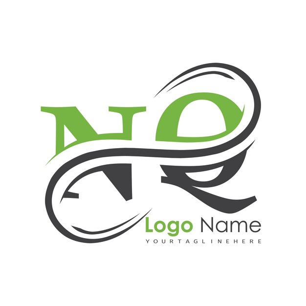 logotipo inicial del monograma con diseño de estilo de letra