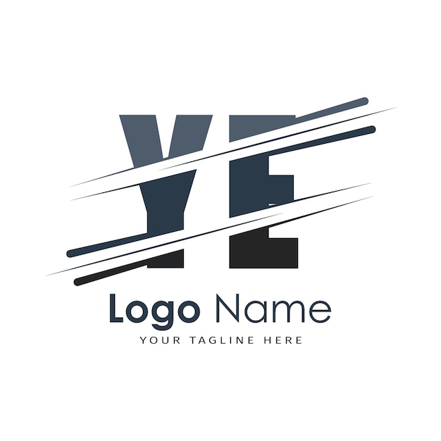 logotipo inicial del monograma con diseño de estilo de letra