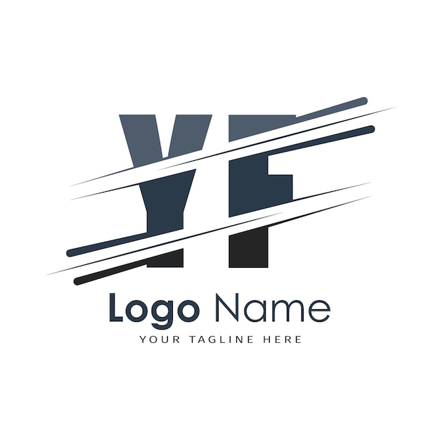 logotipo inicial del monograma con diseño de estilo de letra