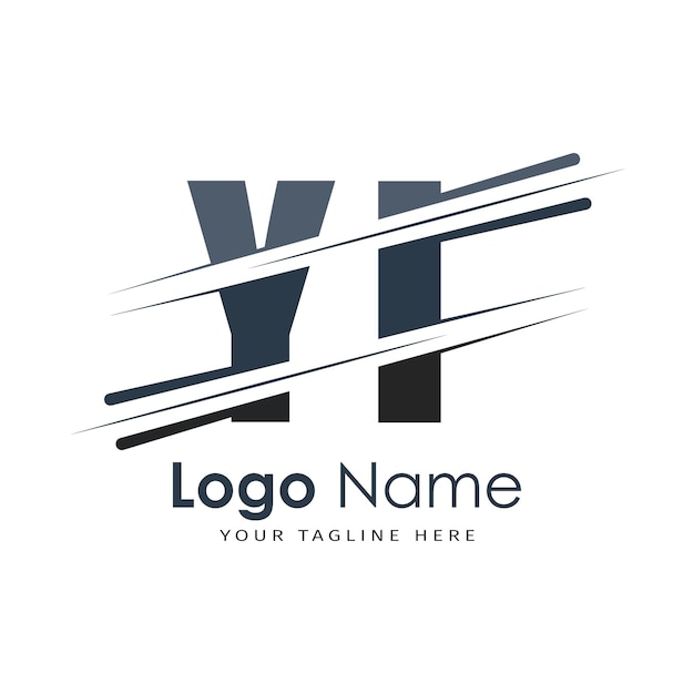 logotipo inicial del monograma con diseño de estilo de letra