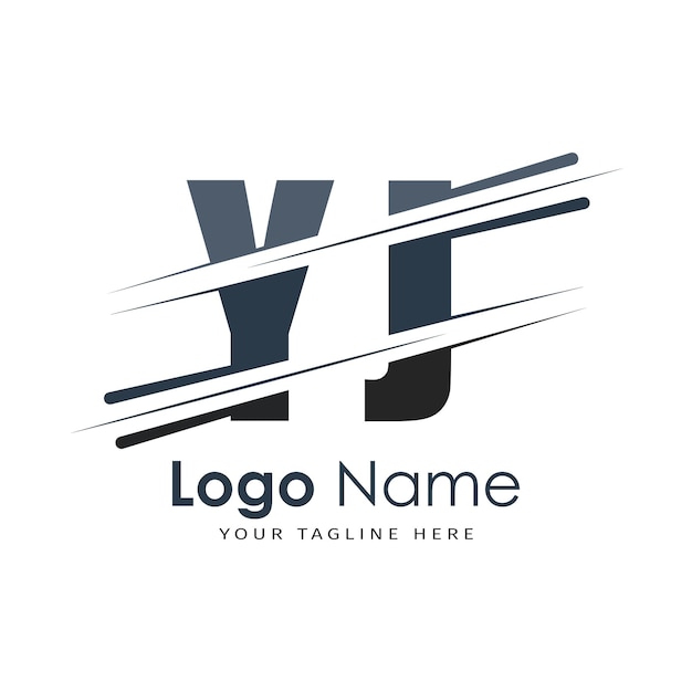 logotipo inicial del monograma con diseño de estilo de letra