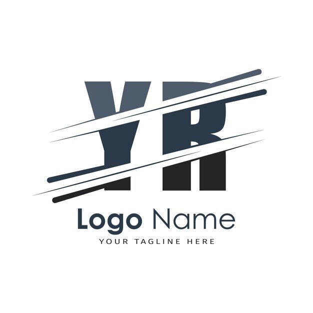 logotipo inicial del monograma con diseño de estilo de letra