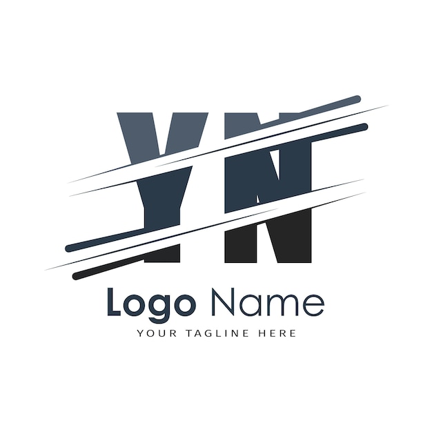 logotipo inicial del monograma con diseño de estilo de letra