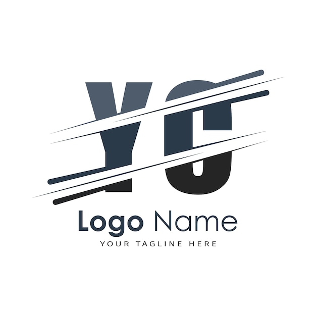 logotipo inicial del monograma con diseño de estilo de letra